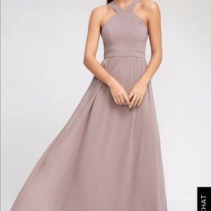 Lulu’s Taupe Maxi Dress